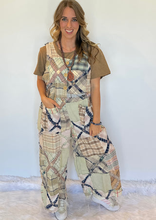 Paths Crossed Patchwork Romper by Jaded Gypsy – Artisan Boho Overalls