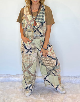 Paths Crossed Patchwork Romper by Jaded Gypsy – Artisan Boho Overalls