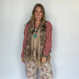 Jaded Gypsy Whispers of Lace Artisan Crochet Cotton Tank
