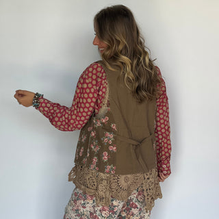 Spellbound Heirloom Vest – Chocolate Floral by Jaded Gypsy