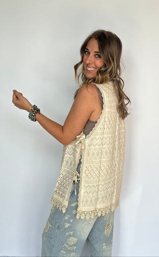 Jaded Gypsy Eyes on You Tea Stain blouse