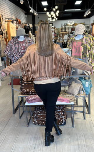 Suede for Days Fringe Jacket - White Lily Boutique