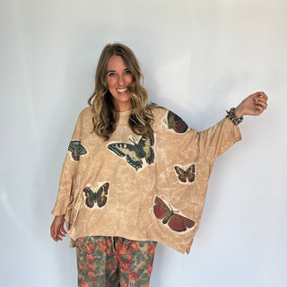 Be Free Top - Tan Flutter By from Jaded Gypsy