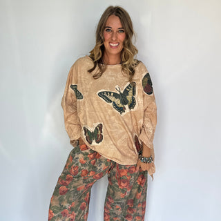 Be Free Top - Tan Flutter By from Jaded Gypsy