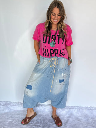 Earth song Harem Pants - Chambray