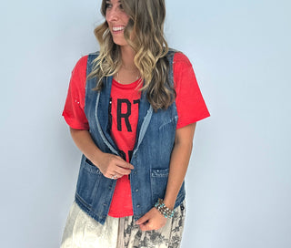 Jaded Gypsy Spellbound Chambray Vest – Artisanal Denim Boho Layer