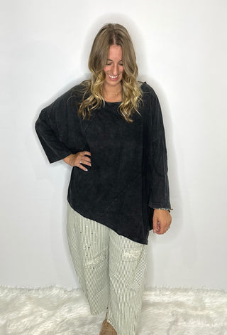 Jaded Gypsy | Be Free Oversized Cotton Tunic in Midnight