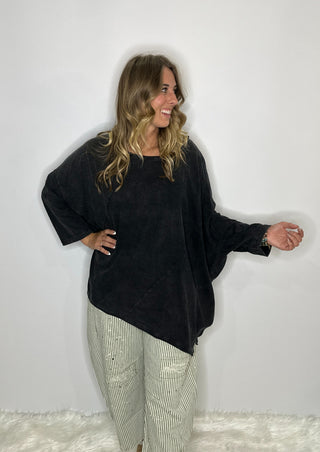 Jaded Gypsy | Be Free Oversized Cotton Tunic in Midnight