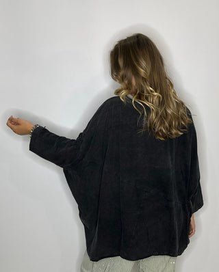 Jaded Gypsy | Be Free Oversized Cotton Tunic in Midnight