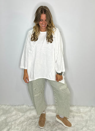 Jaded Gypsy | Be Free Oversized Cotton Tunic in Parchment