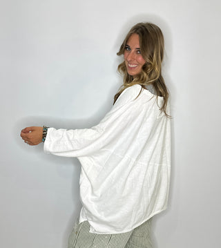 Jaded Gypsy | Be Free Oversized Cotton Tunic in Parchment