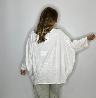 Jaded Gypsy | Be Free Oversized Cotton Tunic in Parchment