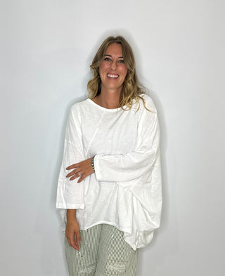 Jaded Gypsy | Be Free Oversized Cotton Tunic in Parchment