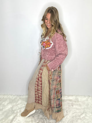 Harvest Path Patchwork Maxi Skirt | Artisanal Cotton by Jaded Gypsy
