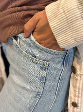 Super High Rise Baggy Wide Leg Denim Jeans - White Lily Boutique