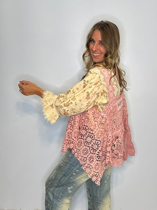 Jaded Gypsy: Forever Timeless Artisan Crochet Tank — Rose Quartz