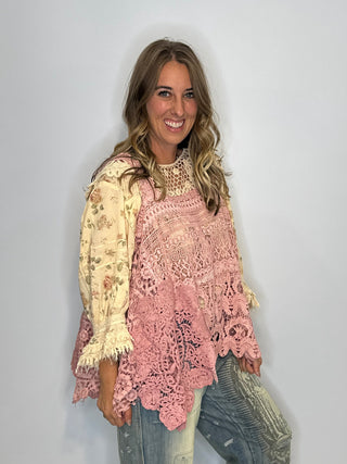 Jaded Gypsy: Forever Timeless Artisan Crochet Tank — Rose Quartz