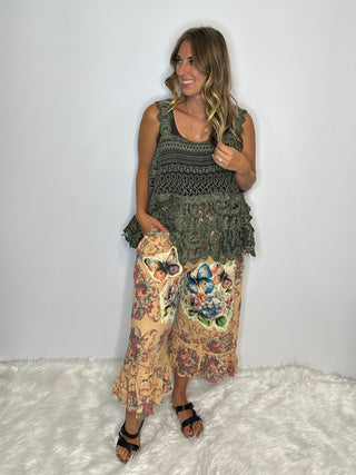 Jaded Gypsy Victorian Dreams Bloomers in Floral with Butterflies