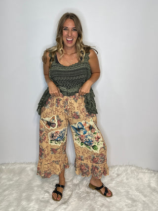 Jaded Gypsy Victorian Dreams Bloomers in Floral with Butterflies