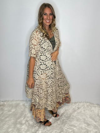Jaded Gypsy Graceful Walks Jacket: Impeccable USA Craftsmanship in 100% Cotton Lace.