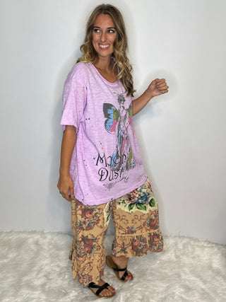Jaded Gypsy Moon Dust Artisanal Tee | Premium Distressed Cotton Graphic