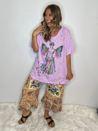 Jaded Gypsy Moon Dust Artisanal Tee | Premium Distressed Cotton Graphic