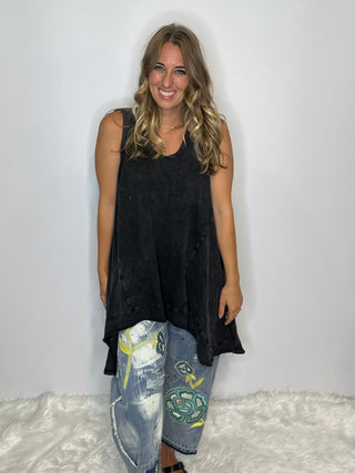 Beyond the Moon Tank - Vintage Black by Jaded Gypsy
