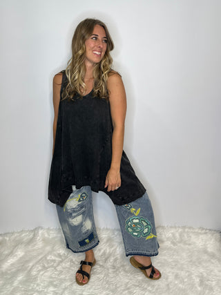 Beyond the Moon Tank - Vintage Black by Jaded Gypsy