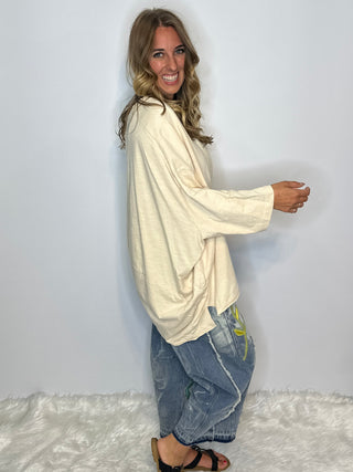 Jaded Gypsy | Be Free Top - Oatmeal: ONE SIZE