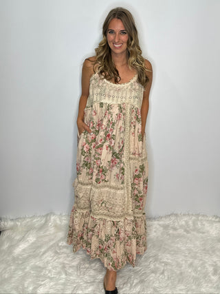 Jaded Gypsy Heirloom Garden Cotton Lace Maxi Dress