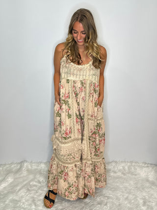 Jaded Gypsy Heirloom Garden Cotton Lace Maxi Dress