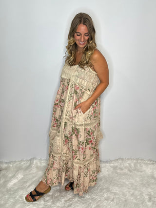 Jaded Gypsy Heirloom Garden Cotton Lace Maxi Dress