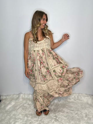 Jaded Gypsy Heirloom Garden Cotton Lace Maxi Dress