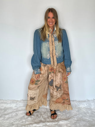 Floral Meadows Exclusive Cotton Crochet Pants | House of Jaded Gypsy