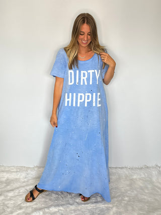 Jaded Gypsy Dirty Hippie Dress - Blessful Blue