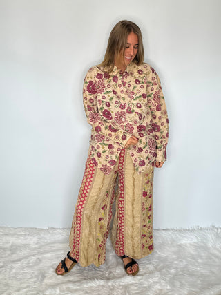 Jaded Gypsy Garden Day Dreamer | Reversible Artisan Cotton Trousers