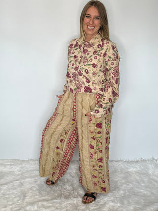 Jaded Gypsy Garden Day Dreamer | Reversible Artisan Cotton Trousers