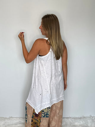 Jaded Gypsy Beyond The Moon Tank - Dirty Hippie Parchment 