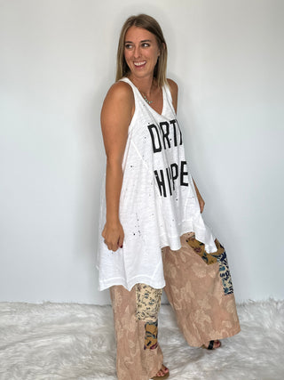 Jaded Gypsy Beyond The Moon Tank - Dirty Hippie Parchment 