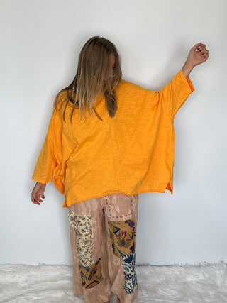 Jaded Gypsy | Be Free Artisan Cotton Tunic Top – Vintage Tangerine