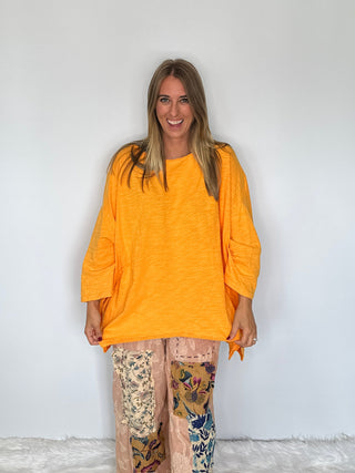 Jaded Gypsy | Be Free Artisan Cotton Tunic Top – Vintage Tangerine
