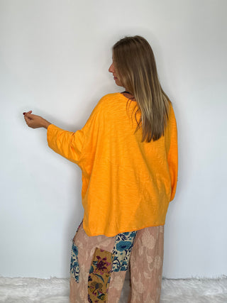 Jaded Gypsy | Be Free Artisan Cotton Tunic Top – Vintage Tangerine