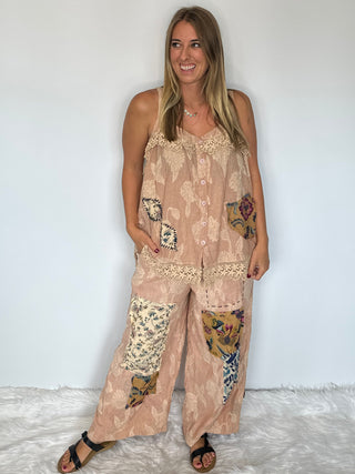 Jaded Gypsy Sweet Meadows Designer Lace Tank | 100% Cotton Boho Luxe
