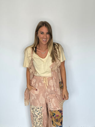 Jaded Gypsy Sweet Meadows Designer Lace Tank | 100% Cotton Boho Luxe