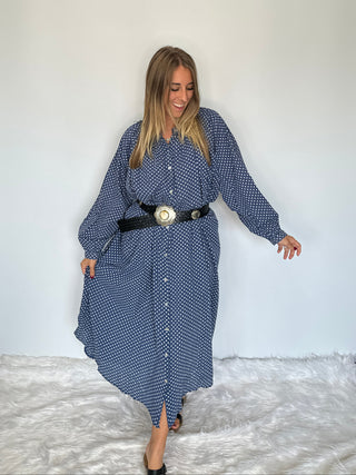 Jaded Gypsy Sweet Nothings Dress - Navy Dot