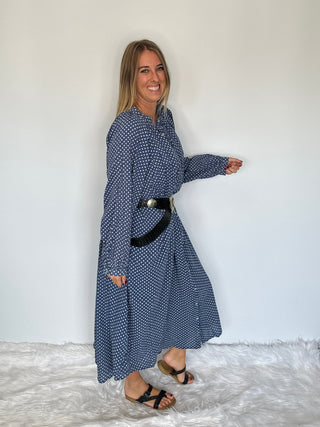 Jaded Gypsy Sweet Nothings Dress - Navy Dot