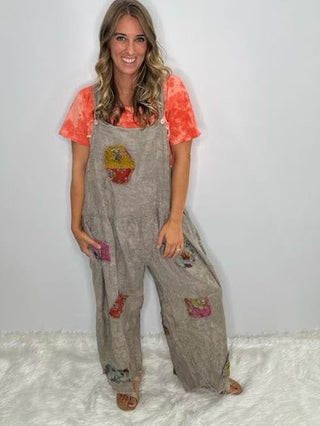 Jaded Gypsy Open Road Artisanal Cotton Overalls