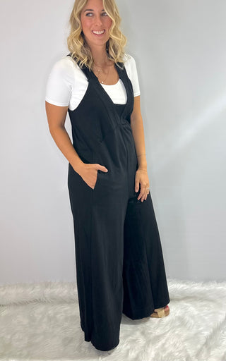 Back to Black Overall Romper