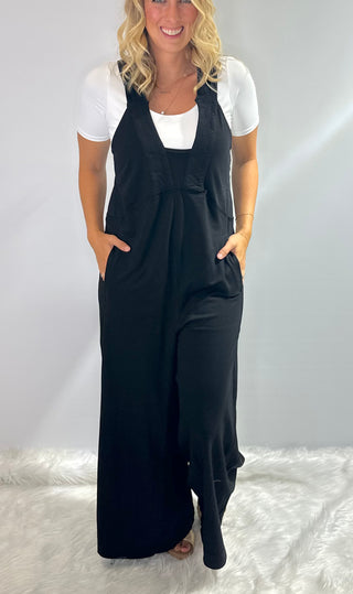 Back to Black Overall Romper