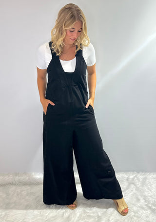 Back to Black Overall Romper